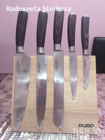 Кухненски Ножове от Дамаска Стомана, снимка 6 - Прибори за хранене, готвене и сервиране - 40013923
