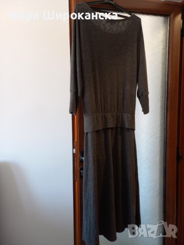 Сива рокля от меко трико. Размер М. , снимка 4 - Рокли - 40522867
