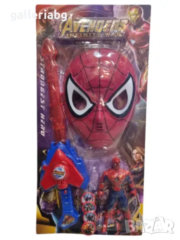 Меч с изстрелвачка и фигурка на Спайдърмен (SpiderMan, Marvel)