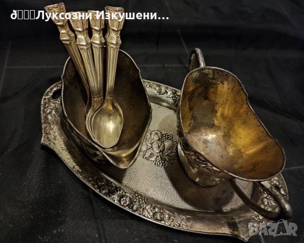 Сосиера с лъжички , снимка 2 - Антикварни и старинни предмети - 34465957