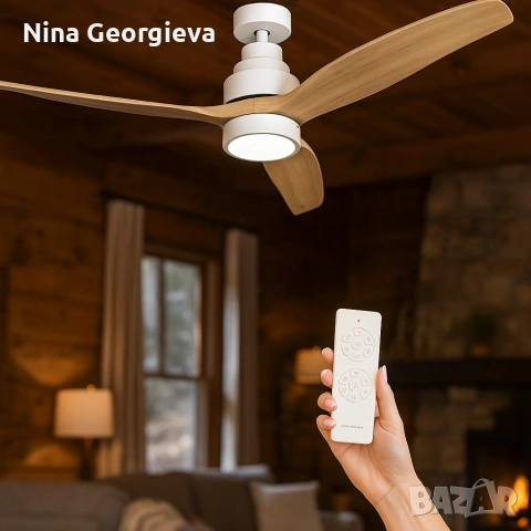 Таванен вентилатор с LED светлина -50% отстъпка - Brizy Bright Ceiling Fan