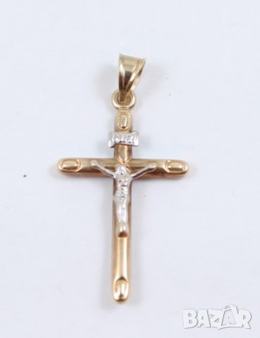 златна висулка кръст С 48203, снимка 1 - Колиета, медальони, синджири - 39626006