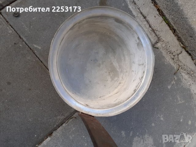 Дълбок меден тиган с желязна дръжка, снимка 2 - Декорация за дома - 37938392