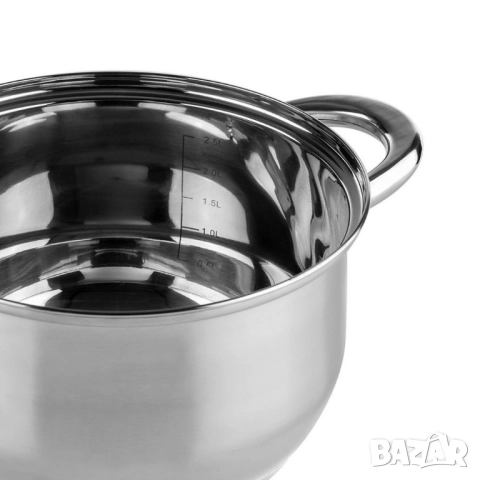 Комплект съдове за готвене Muhler  от 8 части, неръждаема стомана, снимка 4 - Съдове за готвене - 52133771