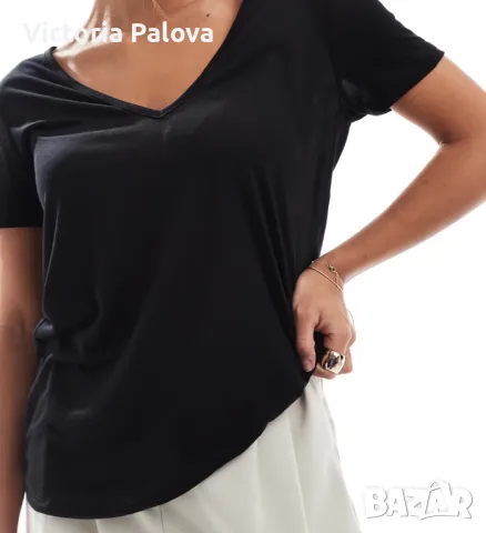 Прекрасна ленена тениска тип блуза, снимка 9 - Тениски - 47584246