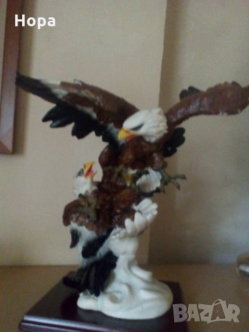 Керамична пластика ,, Белоглави орли", снимка 6 - Декорация за дома - 33839043