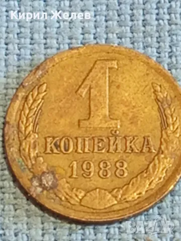 Стара монета 1 копейка 1988г. СССР рядка за КОЛЕКЦИЯ ДЕКОРАЦИЯ 40763, снимка 4 - Нумизматика и бонистика - 48074357