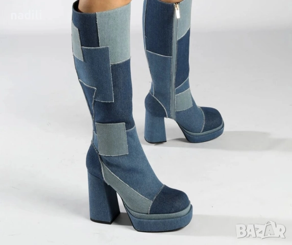 Ботуши Buffalo с платформа и ток, номер 39, снимка 2 - Дамски ботуши - 52490566