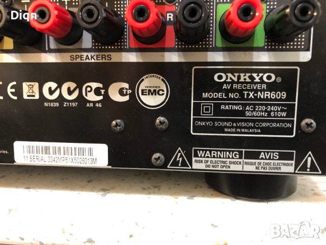 Onkyo TX-NR609, снимка 12 - Ресийвъри, усилватели, смесителни пултове - 42094349