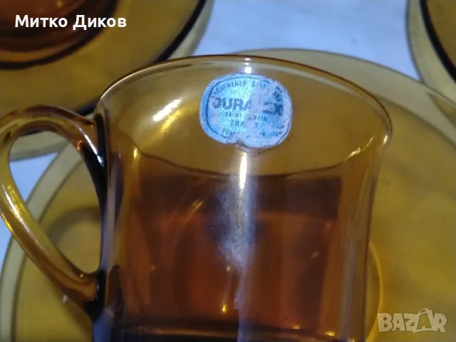 Сервиз за кафе чай 180 млл - 12 части 6 чаши фи  65 и 55мм и 6 чинийки фи 135мм Duralex Франция, снимка 6 - Сервизи - 48512397