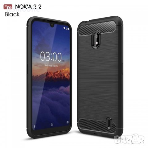 Nokia 2.2 - Силиконов Кейс Гръб CARBON, снимка 1