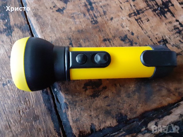 фенер  с обикновена крушка жълто-черен, снимка 1 - Къмпинг осветление - 31610813
