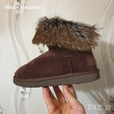 боти UGG Australia VALENTINA CRYSTAL TOSCANA ОТ ОВЧА КОЖА номер 39, снимка 5 - Дамски боти - 44535753