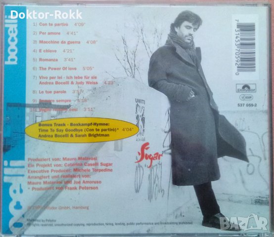 Andrea Bocelli – Bocelli (1995, CD), снимка 2 - CD дискове - 38445894