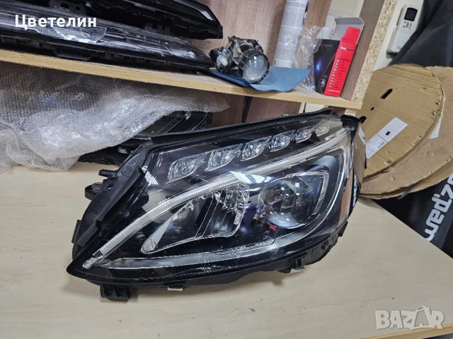 Ляв фар Mercedes W205 LED lqv far мерцедес 205 лед, снимка 2 - Части - 51241900