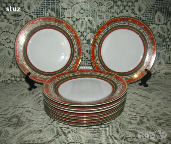 Порцеланови десертни чинии с коледни мотиви, нови, снимка 5 - Чинии - 52585570