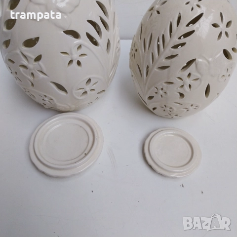 ТОП ОФЕРТА -50% Големи декоративни порцеланови яйца / свещник , снимка 4 - Декорация за дома - 52367140