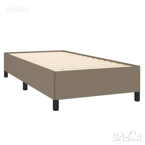 vidaXL Рамка за легло без матрак, таупе, 90x190 см, плат, снимка 3 - Спални и легла - 56147216