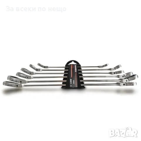 Комплект удължени звездогаечни тресчотни ключове с чупещо рамо 8 - 19 мм HAWEK, снимка 4 - Други инструменти - 50366324