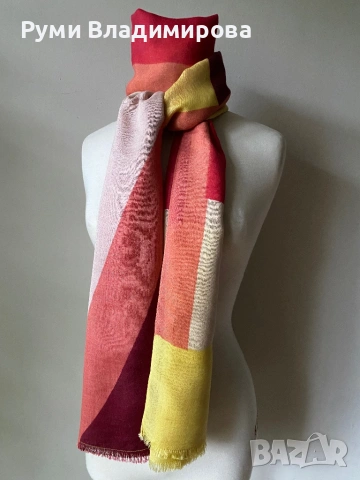 Голям шал Beck Sondergaard oт 50 %коприна и 50 % вълна, снимка 4 - Шалове - 54061942