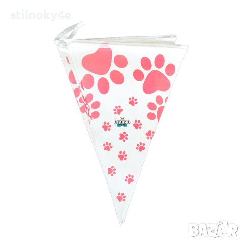 Парти банер за рожден ден на домашен любимец с принт на лапички Аксесоари за рожден ден на куче/коте