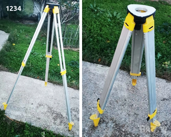 алуминиев трипод стенд за оптичен нивел (стойка) тринога 