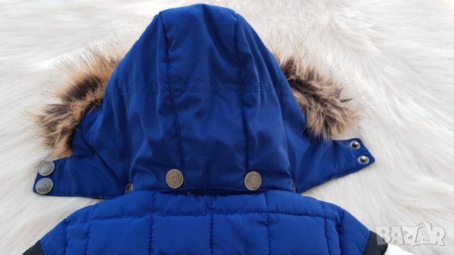 Бебешко зимно яке с пух на качулката 0-3 месеца, снимка 6 - Бебешки якета и елеци - 42392105