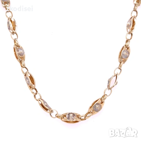 Златен синджир 8,90гр. 60,0см. 14кр. проба:585 модел:36338-1, снимка 2 - Колиета, медальони, синджири - 53046248