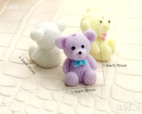 малко мече с дупка пластмасова PVC фигурка играчка украса за торта декор и игра, снимка 5 - Фигурки - 54046789