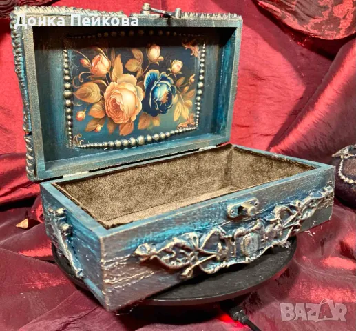 Ръчно декорирана кутия за бижута , снимка 1