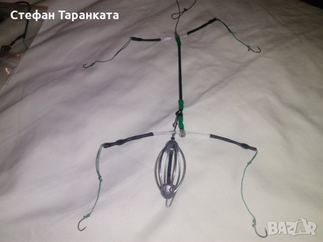 660 монтаж за риболов на шаранови риби с 20 грамова хранилка. , снимка 1