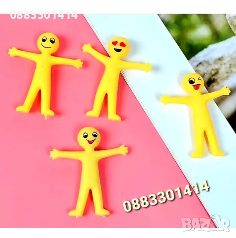 4 броя Гумени Човечета Антистрес Фиджет Скуиши, снимка 2 - Други - 47407279