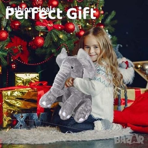 Нова плюшена играчка сив слон Момичета Момчета Деца Подарък, снимка 4 - Плюшени играчки - 42353773