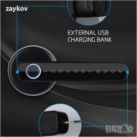 WAFU WF-F4 Tuya Smart Door Lock Интелигентна ключалка с пръстови отпечатъци , снимка 6 - Друга електроника - 44697339