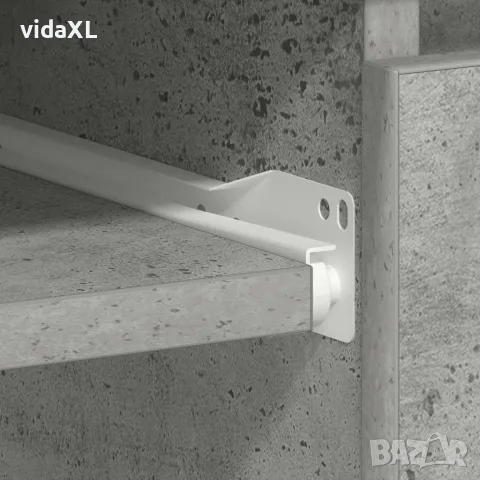 vidaXL Бюро, бетонно сиво, 90x45x76 см, инженерно дърво, снимка 10 - Бюра - 56147764