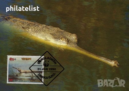 Бангладеш 1990 - 4 броя Карти Максимум - WWF, снимка 4 - Филателия - 38896522