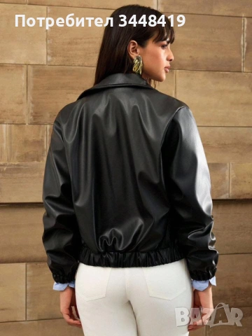 дамско кожено яке, снимка 2 - Якета - 53976533
