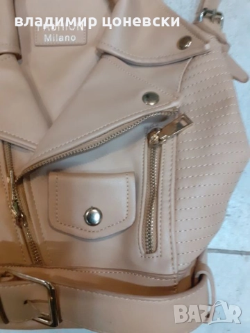 Дамска италианска кожена раница, снимка 6 - Чанти - 52261498