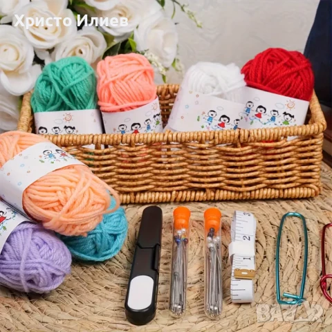 Комплект за плетене на една кука за начинаещи с чанта 75 части, снимка 4 - Други стоки за дома - 51201463