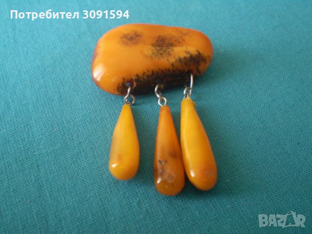 Стара дамска кехлибарена брошка, снимка 12 - Антикварни и старинни предмети - 37918860