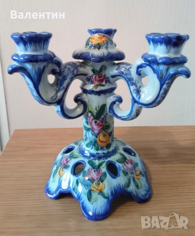 Порцеланов свещник за 3 свещи