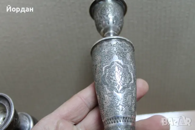1 чифт сребърни свещници от царска Русия, снимка 8 - Антикварни и старинни предмети - 49212286