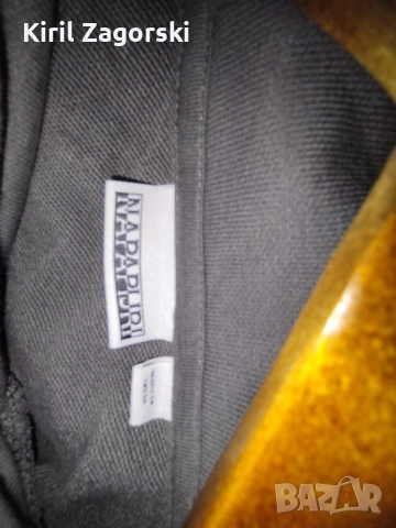 Сив суичър горнище Napapijri L, снимка 4 - Суичъри - 52683427