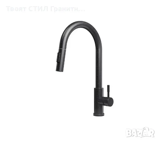 Графитен Смесител за Кухня с издърпваща се глава – Модел 9600, снимка 4 - Смесители - 48615259