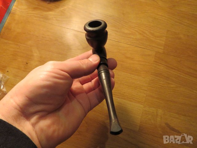 колекционерска лула от абаносово дърво - красива стариина ръчна изработка за ценители и колекционери, снимка 4 - Лули - 39876192