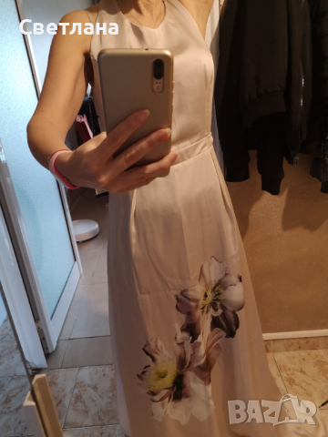 Сатенена рокля Vera Mont , снимка 7 - Рокли - 29782924