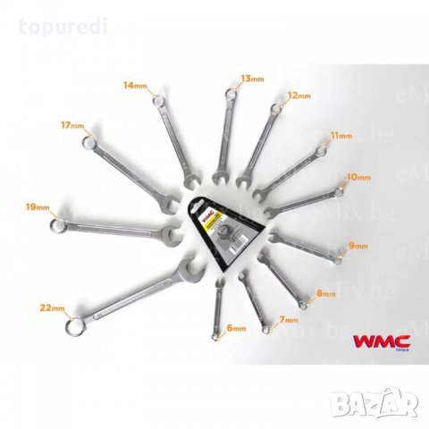 КОМБИНИРАНИ КЛЮЧОВЕ 6-22ММ. - 12БР., снимка 2 - Ключове - 34486684