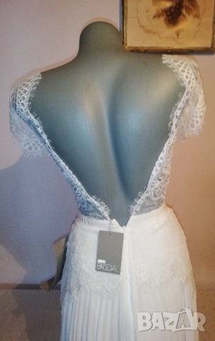 Булчинска сватбена дълга бяла рокля Asos, нова, с етикет, р-р S, снимка 4 - Рокли - 37487233