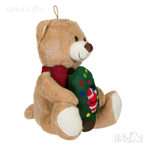 Коледна играчка плюшено Мече, 40см, снимка 2 - Плюшени играчки - 42791623