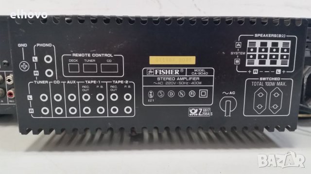 Стерео усилвател Fisher CA-9040, снимка 7 - Ресийвъри, усилватели, смесителни пултове - 30324114